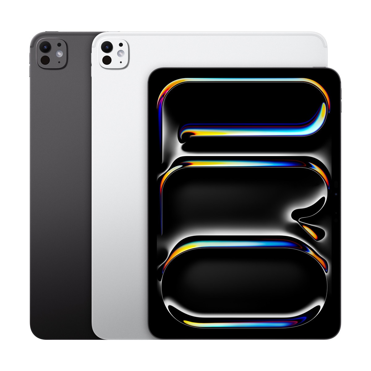Apple iPad Pro M5 silver and space black side by side